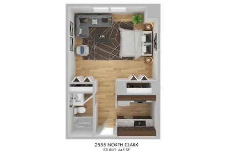 Studio Lincoln Park Apartment
