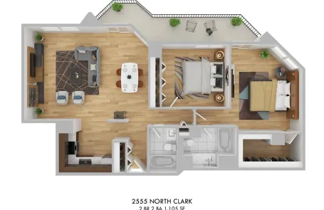 2 Bedroom Lincoln Park Apartment